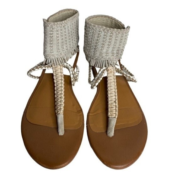 Dolce Vita Reagan Sandals Fringe Ankle Wrap - Picture 3 of 8